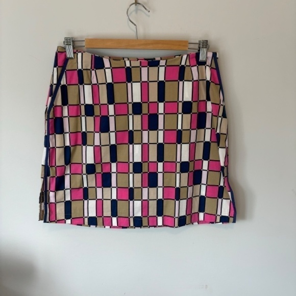Golftini, Women's Monkey Business, Pink, Tan and Blue, Golf Skort SZ 8L - Picture 8 of 9